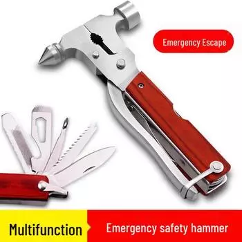 Многофункциональный автомобильный стеклобой и аварийный молоток со стеклорезом