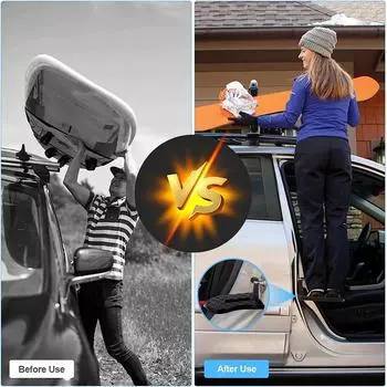 Многофункциональный багажник на крышу автомобиля, складной шаг двери автомобиля, универсальный крюк с защелкой, вспомогательная педаль, безопасный молоток из алюминиевого сплава 15.5x7.5cm чёрный