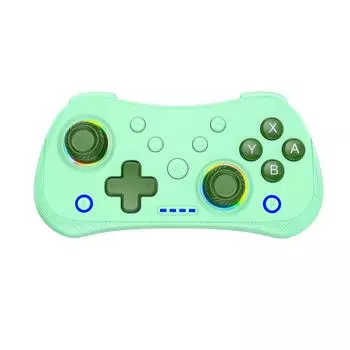 Многофункциональный беспроводной игровой мини-геймпад для Switch с RGB-подсветкой и рокером Холла, поддержка функции Burst зелёный