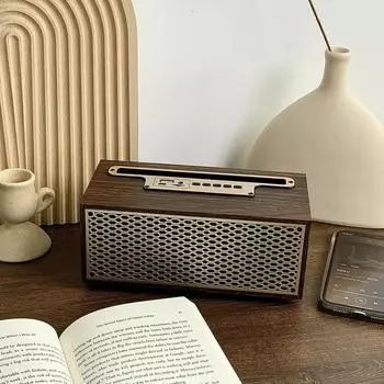 Многофункциональный Bluetooth-динамик с текстурой дерева, винтажные деревянные динамики, беспроводной сабвуфер, подарок style 1