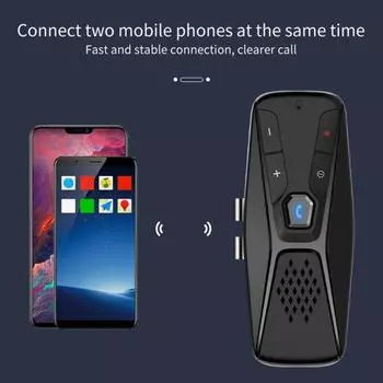 Многофункциональный Bluetooth-совместимый автомобильный адаптер MP3-плеера 5.0 с функцией громкой связи чёрный