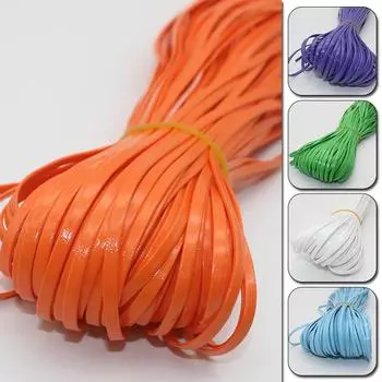 Многофункциональный браслет 5 м, плетеная веревка из искусственной кожи, изготовление ювелирных изделий, одноцветные аксессуары «сделай сам» 2mm оранжевый