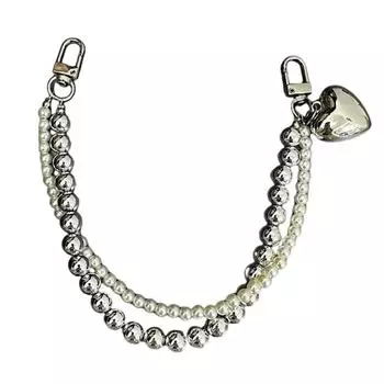 Многофункциональный брелок-сердце с бусинами, ручная работа, жемчуг, подвеска для сумки в виде животного, модный аксессуар для трендового образа, для повседневного использования