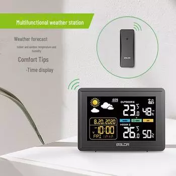 Многофункциональный будильник Yimeite с функцией повтора сигнала, подсветкой, отображением температуры, даты и дня недели чёрный