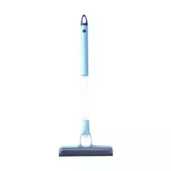 Многофункциональный бытовой инструмент для мытья стекол для чистки зеркал с двух сторон, который можно чистить щеткой и скребком One Size синий