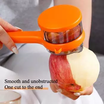 Многофункциональный бытовой кухонный специальный нож для чистки фруктов оранжевый