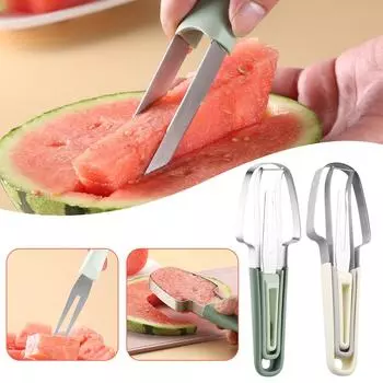 Многофункциональный бытовой разделитель фруктов, пригодный для мытья в посудомоечной машине, инструмент для резки арбуза, для фруктовых салатов зелёный