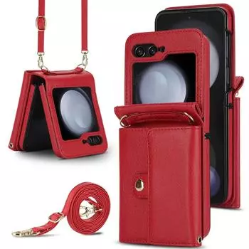 Многофункциональный чехол для карт из матовой кожи разных цветов для Motorola Razr 40 Ultra с противоударным чехлом Landyard for MOTO Razr40&case with landyard белый