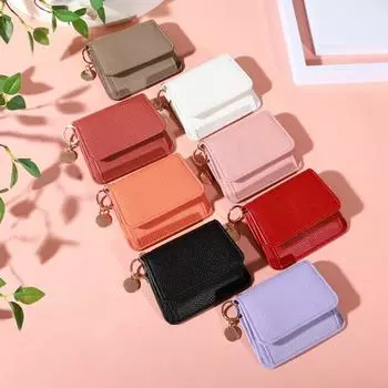 Многофункциональный чехол для карт, милый женский короткий кошелек, складной брелок, денежный кошелек, кошельки, кошелек
