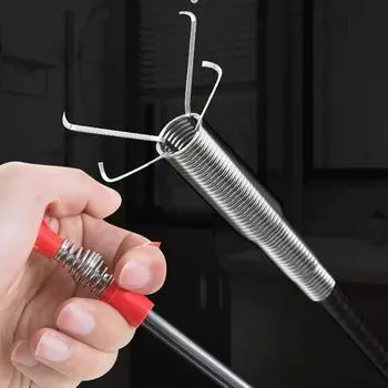 Многофункциональный четырехлапый крюк для труб, драга, туалет, умывальник, гибкая канализация, инструмент для чистки волос, ванная комната, бассейн, очиститель для дома