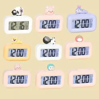 Многофункциональный цифровой будильник с электронным цифровым экраном, настольные часы с дисплеем даты и температуры с ночной подсветкой