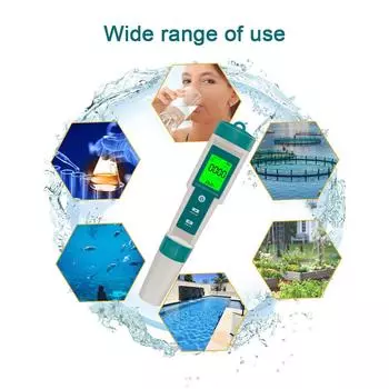 Многофункциональный цифровой тестер качества воды 7 в 1 Портативная ручка для измерения качества воды с высокой точностью without backlight