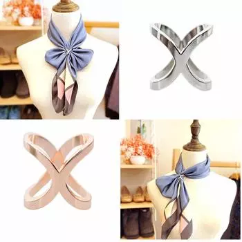 Многофункциональный циркон из чистой меди, жемчужная цепочка, воротник, шарф, кольцо, ювелирное изделие, кольцо для шарфа, пряжка для шарфа Golden-24mm