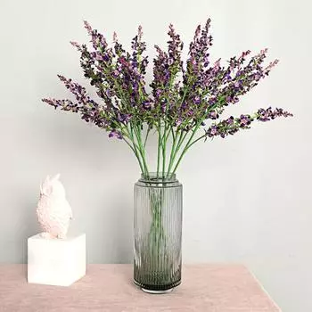 Многофункциональный цветок с 3 головками, искусственный шелковый цветок, домашние реалистичные искусственные мятные цветы для свадьбы