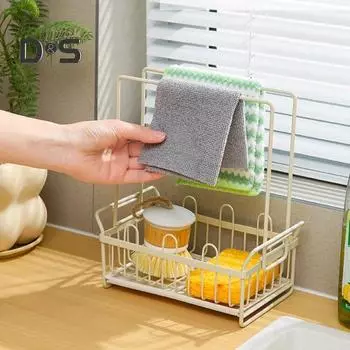 Многофункциональный держатель для губки с сетчатым фильтром, нержавеющая стойкая к коррозии кухонная мойка, держатель для полотенец и губки