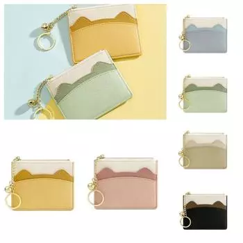 Многофункциональный держатель для карт «кошачьи ушки», тонкий кошелек из искусственной кожи, простой кожаный кошелек для монет для женщин зелёный