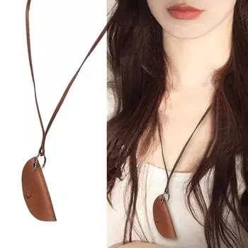 Многофункциональный держатель для ключей из искусственной кожи, многоцелевой кожаный чехол для ключей с цепочкой для свитера для модного образа красный