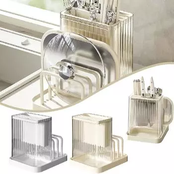 Многофункциональный держатель для кухонных ножей и палочек для еды, стойка из нержавеющей стали, бытовая полка для хранения досок, стальные стеллажи для хранения Choppi A3b6