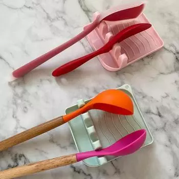 Многофункциональный держатель для ложки, пищевой полипропилен, термостойкий органайзер для посуды, многоразовая кухонная лопатка, палочки для еды, подставка для кухонных принадлежностей чёрный