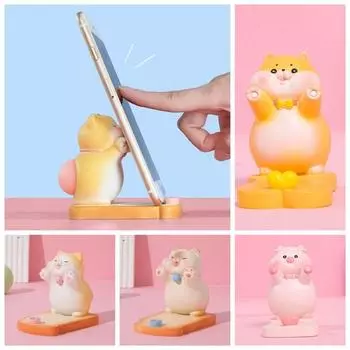 Многофункциональный держатель для мобильного телефона в виде свиньи, настольный кронштейн в виде мультяшного кота, аксессуары для мобильных телефонов Style C