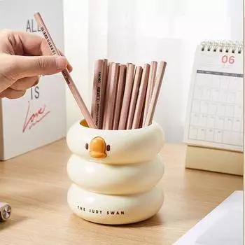 Многофункциональный держатель для ручек Clouds Duck, настольный органайзер, контейнер для ручек Clouds Duck, кавайный, для студентов