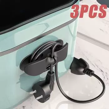 Многофункциональный держатель-зажим, проволочные настенные крючки, вешалка, настольный органайзер для кабеля, USB-разъем, зажим для кабеля, настенный держатель 1pc чёрный
