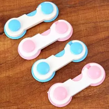 Многофункциональный детский защитный замок, простой в установке, 1 шт., детский замок для шкафа, пластиковый, противозащемляющий замок, три цвета для безопасности ребенка синий