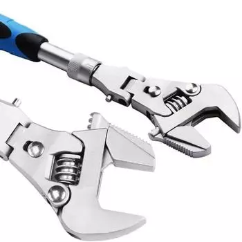 Многофункциональный динамометрический ключ 5 в 1, 10-дюймовый регулируемый храповой ключ, складной гаечный ключ на 180 градусов, ручной инструмент для домашнего хозяйства