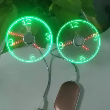 Многофункциональный дисплей с отображением температуры в реальном времени, портативный бытовой USB-вентилятор с часами, легкий охлаждающий вентилятор для туристического офиса, отеля