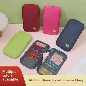 Многофункциональный дорожный кошелек: Держатель для паспорта, карты и билета для хранения удостоверения личности