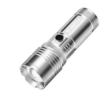 Многофункциональный двойной фонарик для кемпинга, уличный фонарь двойного назначения, электрический дисплейный фонарь с хвостом One Size серебряный