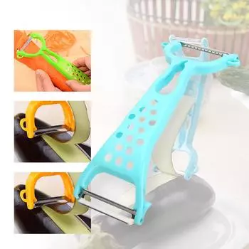 Многофункциональный двухголовый кухонный инструмент для овощей, картофеля, фруктов, терка, резак для моркови, овощечистка, слайсер 1 Pcs
