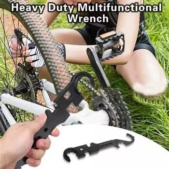 Многофункциональный гаечный ключ 8 в 1, ручной инструмент из высокоуглеродистой стали для ремонта AR15, комбинированный ключ высокой твердости для улицы чёрный