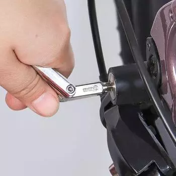 Многофункциональный гаечный ключ 8 в 1, карманный размер, складной, удобный для хранения, высокопрочный, многофункциональный комплект для ремонта мини-велосипеда, дорожные и горные велосипеды серебряный