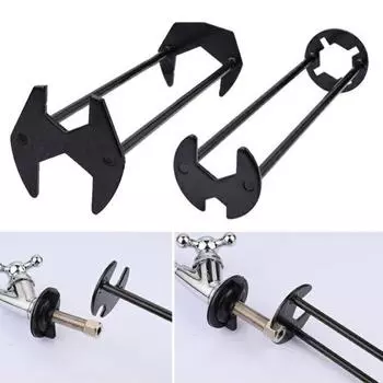 Многофункциональный гаечный ключ для ванной комнаты с двойной головкой высокой твердости, широкий спектр применения, противоскользящий инструмент для ремонта, легкий вес B