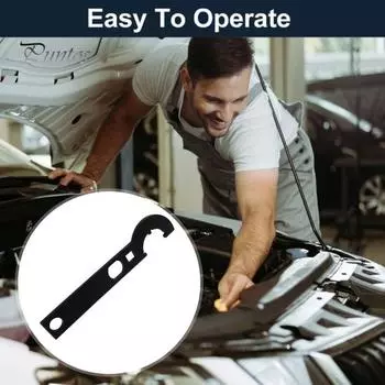 Многофункциональный гаечный ключ из углеродистой стали, устойчивый к коррозии, компактный портативный ключ для затяжки гаек, эффективный рабочий инструмент чёрный