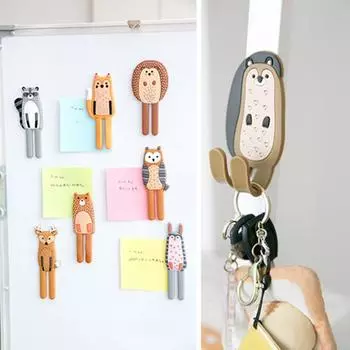 Многофункциональный гибкий милый милый холодильник стикер для хранения крючок магнитный крючок *Owl