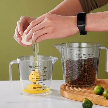 Многофункциональный гладкий край удобный 150 мл/300 мл/600 мл/1000 мл большой емкости мерный кувшин для жидкости объемный контейнер инструмент S