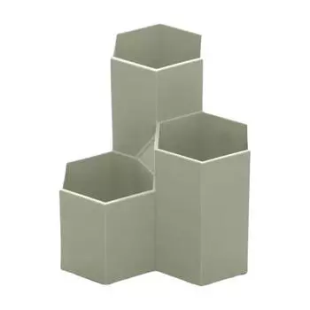 Многофункциональный и компактный держатель для ручек из полипропилена для стола, легкий доступ к пишущим принадлежностям, идея для подарка бежевый