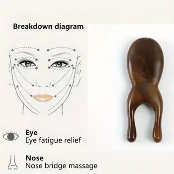 Многофункциональный инструмент для массажа лица: Массажная расческа для глаз, носа, подбородка, ушей и лица без батареек - без запаха 3.74inch*1.18inch*0.39inch