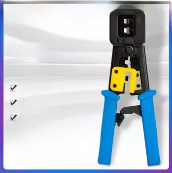 Многофункциональный инструмент для обжима сетевого кабеля RJ45/RJ12 EZ Pass-Through 8P6P для Cat 5e и Cat 6 Machining