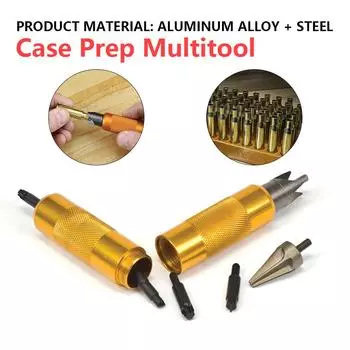 Многофункциональный инструмент для подготовки гильз Ручные инструменты для снятия фасок с гильз Очистители гнезд капсюлей Развертки для удаления заусенцев жёлтый
