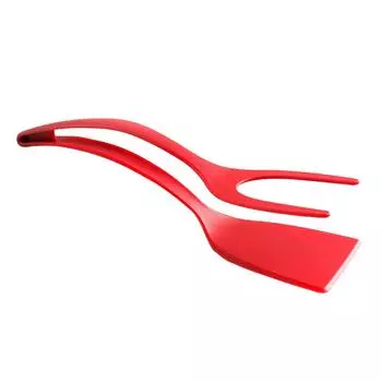 Многофункциональный инструмент для приготовления жареных яиц Щипцы для легкого переворачивания 2 в 1 Лопатка Щипцы чёрный