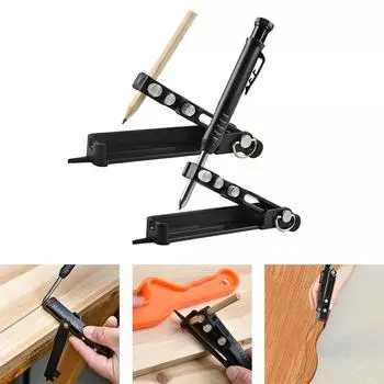 Многофункциональный инструмент для разметки Измерительный инструмент линейки для разметки регулируемого профиля