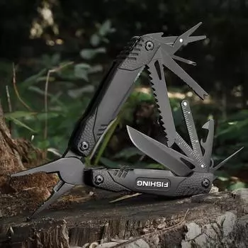 Многофункциональный инструмент для рыбалки, кусачки, ручной инструмент для повседневного использования, многофункциональный зажим, складной карманный нож для кемпинга, кусачки серебряный