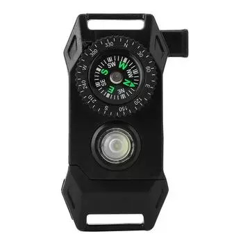 Многофункциональный инструмент для выживания на открытом воздухе, аварийная пряжка, светодиодный светильник, компас, браслет, аксессуар