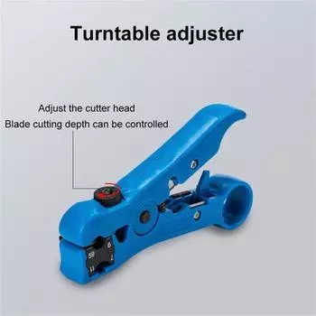 Многофункциональный инструмент для зачистки коаксиального кабеля UTP/STP RG59 RG6 RG7 RG11, универсальный инструмент для зачистки кабеля, кусачки синий