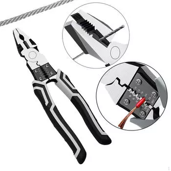 Многофункциональный инструмент для зачистки проводов, простой в использовании, ручной инструмент для электрика Length 215mm