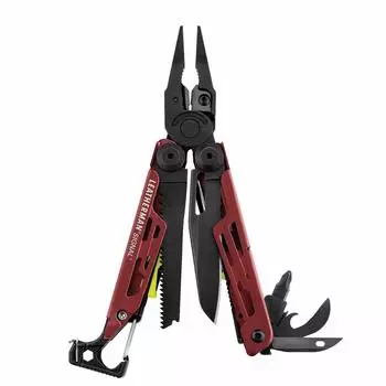 Многофункциональный инструмент LEATHERMAN SIGNAL с нейлоновым чехлом, японская гарантия 25 лет [Оригинальный продукт] [Малиново-красный]