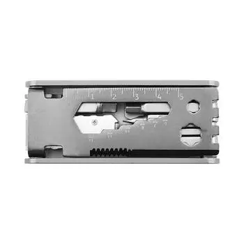 Многофункциональный инструмент с лампой и многоцелевым переносным шестигранным ключом из нержавеющей стали, универсальный велосипедный инструмент серый